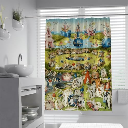 MOKOSAISE Berühmte Kunstwerkschöpfung von Eden Duschvorhänge Blau und Grün Goth Art Stoff Duschvorhang Liner Wasserabweisend Maschinenwaschbar W90xL180cm MOKOSAISE Berühmte Kunstwerkschöpfung von Eden Duschvorhänge Blau und Grün Goth Art Stoff Duschvorhang Liner Wasserabweisend Maschinenwaschbar W90xL180cm von MOKOSAISE