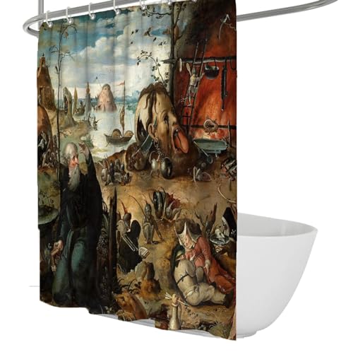 MOKOSAISE Gothic Horror Duschvorhang Wasserdichter Stoff für Jungen Herren Badezimmer Dekor Surreal Grotesque Vision Wasteland of Hell Szene Badevorhänge W150xL180cm MOKOSAISE Gothic Horror Duschvorhang Wasserdichter Stoff für Jungen Herren Badezimmer Dekor Surreal Grotesque Vision Wasteland of Hell Szene Badevorhänge W150xL180cm von MOKOSAISE
