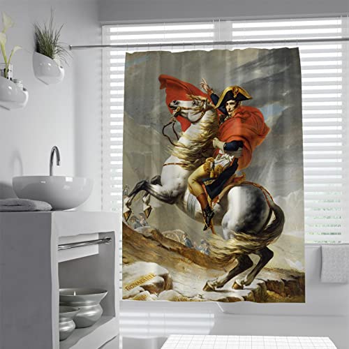 MOKOSAISE Majestätische Pferd und Reiter Duschvorhänge mit Haken Regal Romantic Badezimmer Dekor Dicker Stoff Grau Duschvorhang Set für Bachelor Loft W180xL200cm MOKOSAISE Majestätische Pferd und Reiter Duschvorhänge mit Haken Regal Romantic Badezimmer Dekor Dicker Stoff Grau Duschvorhang Set für Bachelor Loft W180xL200cm von MOKOSAISE