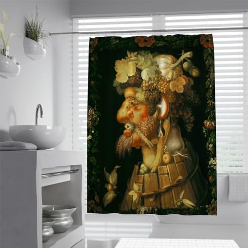 MOKOSAISE Obst Portrait Duschvorhänge für Badezimmer Wasserdichter Stoff Vintage Collage Kunst Herbst Ernte Hotel Duschvorhang Liner Waschbar W180xL220cm MOKOSAISE Obst Portrait Duschvorhänge für Badezimmer Wasserdichter Stoff Vintage Collage Kunst Herbst Ernte Hotel Duschvorhang Liner Waschbar W180xL220cm von MOKOSAISE