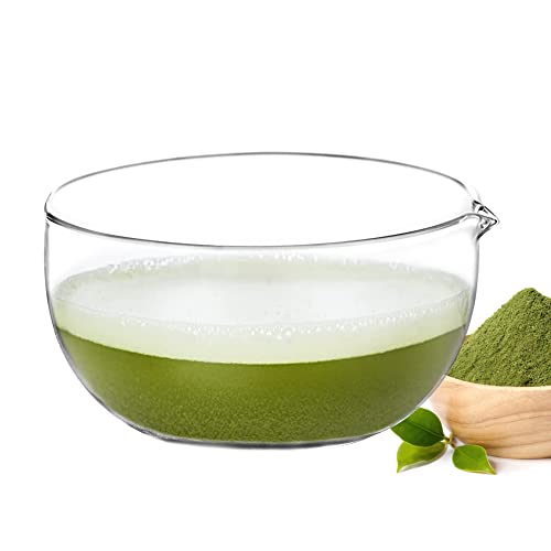 Glas-Matcha-Schüssel mit Ausgießer, zeremonielle Mischung Chawan, klarer traditioneller japanischer Stil, Matcha-Grüntee-Tasse, Hammer-Ausguss-Mixer Glas-Matcha-Schüssel mit Ausgießer, zeremonielle Mischung Chawan, klarer traditioneller japanischer Stil, Matcha-Grüntee-Tasse, Hammer-Ausguss-Mixer von MOLFUJ