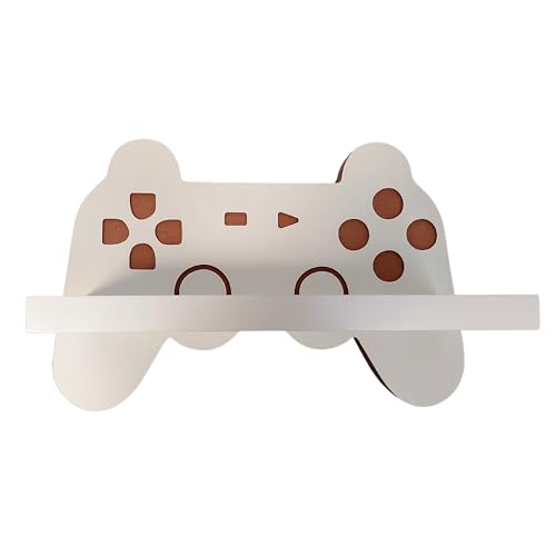 MOLILAND Wandregal in Gamepad-Form – MDF Regal für Gamer Zimmer – weiß – Gaming Deko für Kinder, Jugendliche & Erwachsene MOLILAND Wandregal in Gamepad-Form – MDF Regal für Gamer Zimmer – weiß – Gaming Deko für Kinder, Jugendliche & Erwachsene von MOLILAND