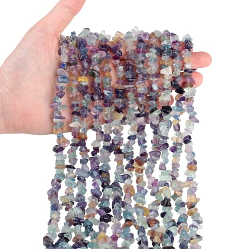 400pcs Fluorit Edelstein Perlen 6mm, Naturstein Perlen Set für Armbänder Selber Machen, DIY Schmuck Basteln, Perlen für Armbänder, Ohrringe, Edelsteine zum Auffädeln, Geschenk für Frauen (5-8mm) 400pcs Fluorit Edelstein Perlen 6mm, Naturstein Perlen Set für Armbänder Selber Machen, DIY Schmuck Basteln, Perlen für Armbänder, Ohrringe, Edelsteine zum Auffädeln, Geschenk für Frauen (5-8mm) von MOLIMOLI