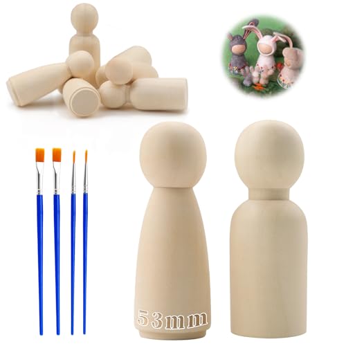 MOLIMOLI 20 Stück Holzfiguren zum Bemalen 53mm/33mm Spielfiguren Holz Unvollendete Holzkegel DIY Basteln Figuren Mann Frau Familie für Hochzeit Dekoration - Großartige Holzturnstile MOLIMOLI 20 Stück Holzfiguren zum Bemalen 53mm/33mm Spielfiguren Holz Unvollendete Holzkegel DIY Basteln Figuren Mann Frau Familie für Hochzeit Dekoration - Großartige Holzturnstile von MOLIMOLI
