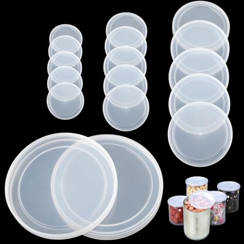 MOLIMOLI Dosendeckel 15 Stück in 3 Größen (108 mm 85 mm 75 mm) PE Kunststoff zum Versiegeln von Konservendosen - Wiederverwendbar und für Katzenfutter geeignet. von MOLIMOLI
