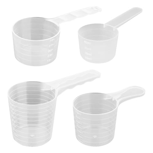 MOLIMOLI Messbecher Waschpulver - 4er Set Waschmittel Dosierhilfe Dosierlöffel Kunststoff Dosierhilfe Waschpulver 100ml/70ml/50ml/40ml von MOLIMOLI