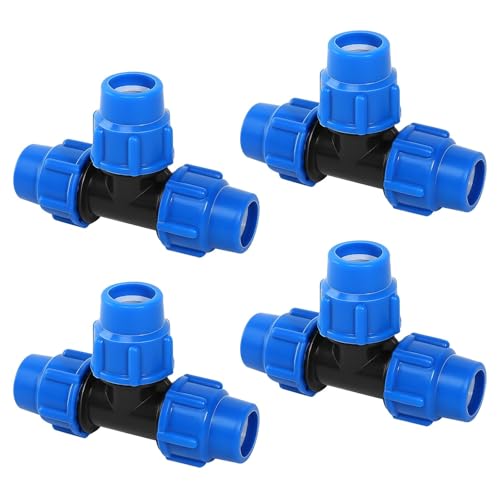 MOLIMOLI PE Rohr 25mm Verbinder T-Stück Gardena, PP Fitting Verschraubung, Klemmverbinder Zubehör für Rohre - Ideal Gartenbewässerung MOLIMOLI PE Rohr 25mm Verbinder T-Stück Gardena, PP Fitting Verschraubung, Klemmverbinder Zubehör für Rohre - Ideal Gartenbewässerung von MOLIMOLI