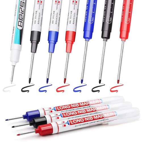 MOLIMOLI Tieflochmarker Set 9 STK Bohrlochmarker Metall 45 mm/20 mm, tiefenlochmarker edding Markierstifte für Holz Kunststoff, markierungsstift Pica Tieflochmarker für Baustelle(W/Schwarz Blau Rot). MOLIMOLI Tieflochmarker Set 9 STK Bohrlochmarker Metall 45 mm/20 mm, tiefenlochmarker edding Markierstifte für Holz Kunststoff, markierungsstift Pica Tieflochmarker für Baustelle(W/Schwarz Blau Rot). von MOLIMOLI