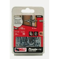10 Metall-Dübel mit Spreizfunktion Ø 6 x 34 mm mit M6 Schraube MOLLY - M18006-XJ von MOLLY