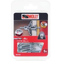 5 Metall-Dübel mit Spreizfunktion Ø 4 x 33 mm mit M4 Schraube MOLLY - M14104-XJ von MOLLY