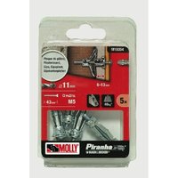 5 Metallspreizdübel Ø 5 x 36 mm mit M5 Schraube MOLLY - M16004-XJ von MOLLY