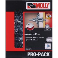 PRO-PACK - 100 Metall-Dübel mit Expansionsdurchmesser Ø 5 x 36 mm mit M5 Schraube MOLLY - M16100PB-XJ von MOLLY