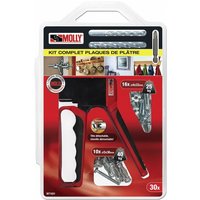 Set 26 Dübel + Zange: 16 Ø4x33mm + 10 Ø5x36mm + Montagewerkzeug + 2 Bohrer 8mm und 11mm + PH2 Bit MOLLY - M71931-XJ von MOLLY