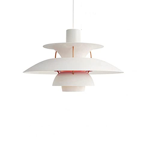 Esstisch Nordic Pendelleuchte, Industrielle Aluminium Wohnzimmerlampe Pendellampe, E27, Moderne klassisch Esstischlampe Hängelampe für Loft Cafe Bar Wohnzimmer Schlafzimmer, Höhenverstellbar (A,50CM) von MOLOURK