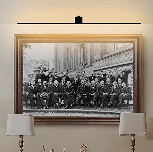 LED Bildbeleuchtung Wandlampe modern Wandbild Wandleuchte Innen Schwarz Schlafzimmer Nachttischlampe Aluminium 4000K Spiegelleuchte Ausstellung Wandbeleuchtung Badleuchte Schminklicht (black,150cm) von MOLOURK