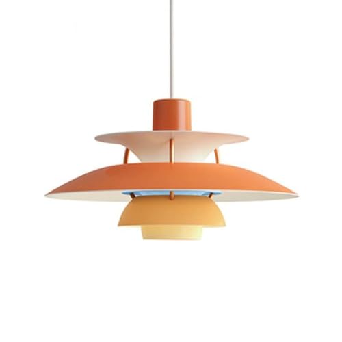 Nordic Esstischlamp Pendelleuchte, Designer Aluminium Esstisch Hängelampe, Höhenverstellbar, E27, Moderne Kreative Wohnzimmerlampe Hängelampe für Loft Cafe Bar Wohnzimmer Schlafzimmer (F,50CM) von MOLOURK