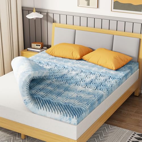 MOLPHIT Matratzen Topper 90x200cm, 7 Zonen Matratzentopper 90x200cm aus Gel kaltschaum, 7.5cm Höhe- Öko-TEX Zertifiziert, Matratzenauflage Ohne Bezug für Boxspringbett Wohnwagen Schlafsofa von MOLPHIT
