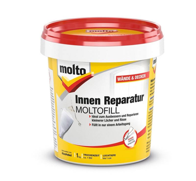 MOLTO Spachtelmasse MOLTO Moltofill Fertigspachtel Innen 1 Kg von MOLTO