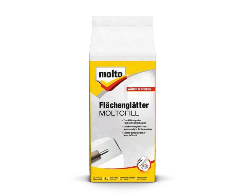 MOLTO Spachtelmasse MOLTO Moltofill Flächenglätter Pulver 5 Kg von MOLTO