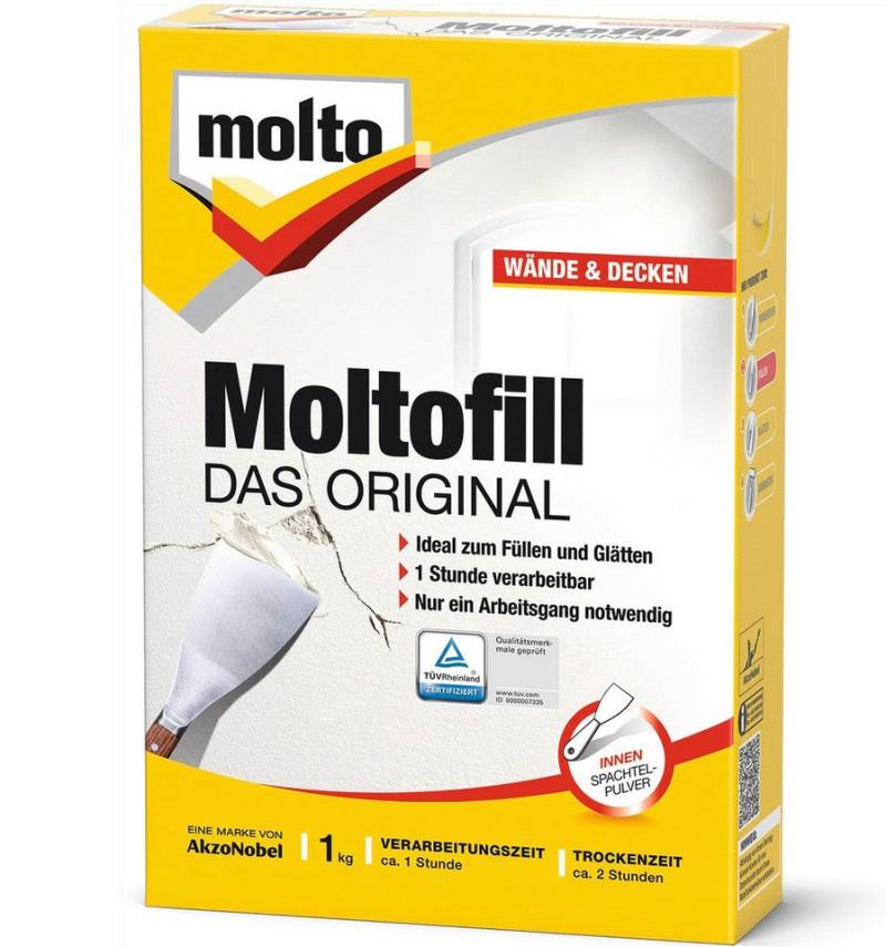 MOLTO Spachtelmasse MOLTO Moltofill Spachtelpulver Innen 1 Kg von MOLTO