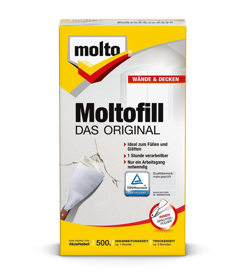 MOLTO Spachtelmasse MOLTO Moltofill Spachtelpulver Innen 500g von MOLTO