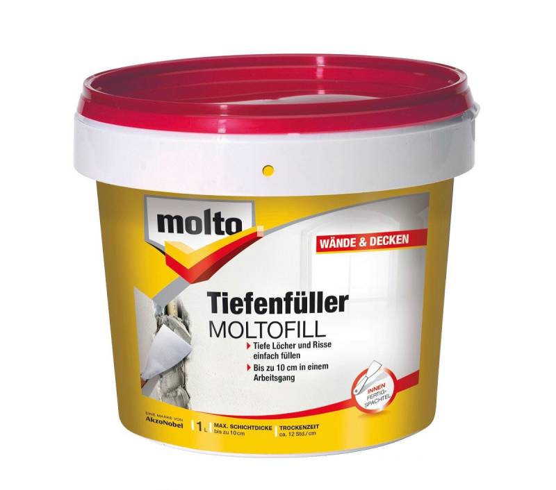 MOLTO Spachtelmasse MOLTO Moltofill Tiefenfüll Fertigspachtel Innen 1 Ltr von MOLTO