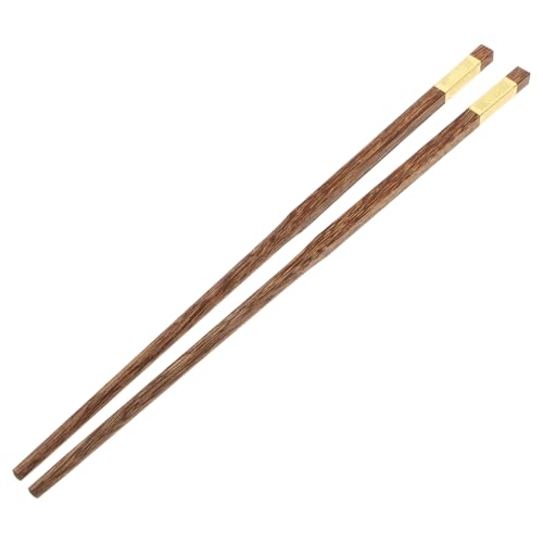 MOLUCKFU 1 Paar Wiederverwendbare Holz Chopsticks Asiatische Essstäbchen aus Hartholz Unbeschichtet für Restaurant für Nachhaltiges und Stilvolles Dining von MOLUCKFU
