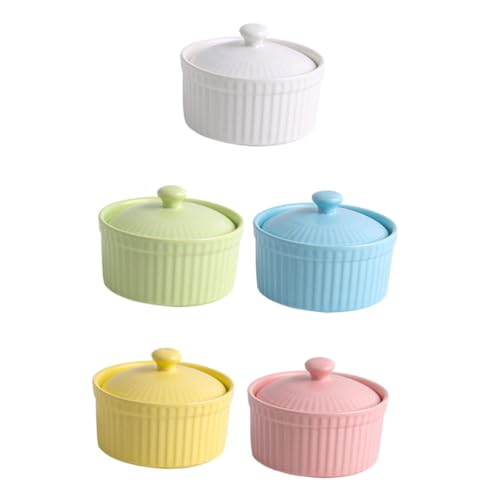 MOLUCKFU 1 Satz Teiliges Keramik Backschalen mit Deckel Grün Weiß Gelb Blau für Desserts Pudding und Aufläufe Mikrowellen und Spülmaschinenfest aus Lebensmittelechtem Material MOLUCKFU 1 Satz Teiliges Keramik Backschalen mit Deckel Grün Weiß Gelb Blau für Desserts Pudding und Aufläufe Mikrowellen und Spülmaschinenfest aus Lebensmittelechtem Material von MOLUCKFU