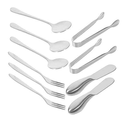 MOLUCKFU 1 Set Bestecklöffel Set, Haushaltskäseschneider, Wurstwarenzubehör, Käsebackwerkzeug, Mini Servierlöffel, Käseservierzange, Käsebrettzubehör, Käsebutterverteiler von MOLUCKFU