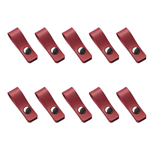 MOLUCKFU 10 Stück Microfaser PU Leder Kabelhalter Kabelmanagement für Ohrhörer USB Kabel Organizer Weinrot für Arbeit Schule und Reisen MOLUCKFU 10 Stück Microfaser PU Leder Kabelhalter Kabelmanagement für Ohrhörer USB Kabel Organizer Weinrot für Arbeit Schule und Reisen von MOLUCKFU