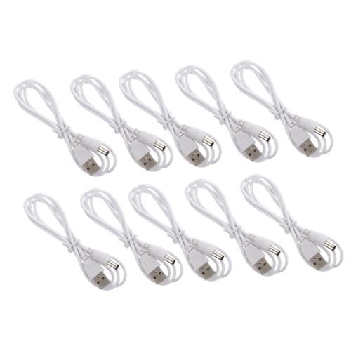MOLUCKFU 10stücke USB Zu Weißes Ladegerät Kabel Hochgeschwindigkeits-ladekabel Für Dc-geräte Kompakt Und Tragbar Für Zuhause Und Unterwegs von MOLUCKFU