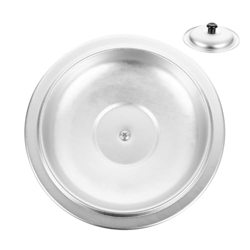 MOLUCKFU 1stück Runder Aluminium-topfdeckel Einsetzbar Für Pfannen Und Töpfe Innendurchmesser Hohe Hitzebeständigkeit Ergonomischer Anti-verbrühungsgriff von MOLUCKFU