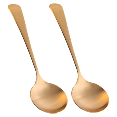 MOLUCKFU 2 Stück Teiliges Dicke Messinglöffel mit Langem Griff Handgefertigte Robuste Porridge Löffel aus Reinem Messing für Küche und Haushalt Runde Glatte Oberfläche Einfach zu Reinigen MOLUCKFU 2 Stück Teiliges Dicke Messinglöffel mit Langem Griff Handgefertigte Robuste Porridge Löffel aus Reinem Messing für Küche und Haushalt Runde Glatte Oberfläche Einfach zu Reinigen von MOLUCKFU