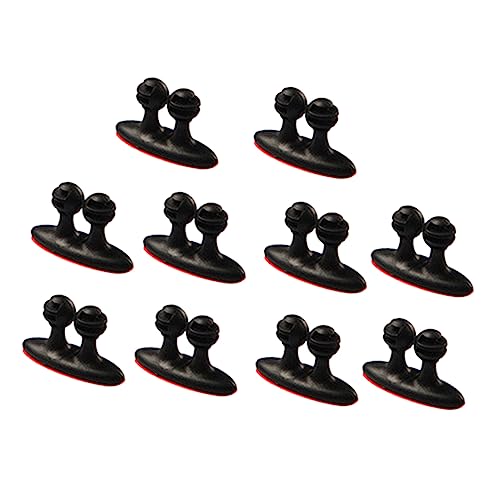 MOLUCKFU 24 Stück Kabelclips Selbstklebende Kabelhalter für Auto und Schreibtisch Kabelorganizer für und Audiokabel Praktische Lösung zur Kabelorganisation Schwarz von MOLUCKFU