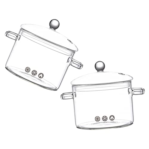 MOLUCKFU 2er Satz Transparente Griffe Kasserollen Mit Deckel Hitzebeständiger Glas Kochtopf Für Instantnudeln MOLUCKFU 2er Satz Transparente Griffe Kasserollen Mit Deckel Hitzebeständiger Glas Kochtopf Für Instantnudeln von MOLUCKFU