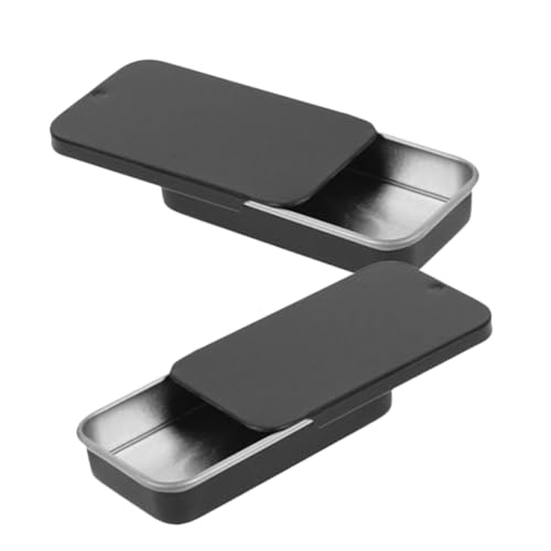 MOLUCKFU 2stücke Blechdose Mit Schiebedeckel Weißblechbox Als Kleiner Organizer Für Bastelarbeiten Aufbewahrungsbox Für Lippenbalsam Und Lippenstift von MOLUCKFU