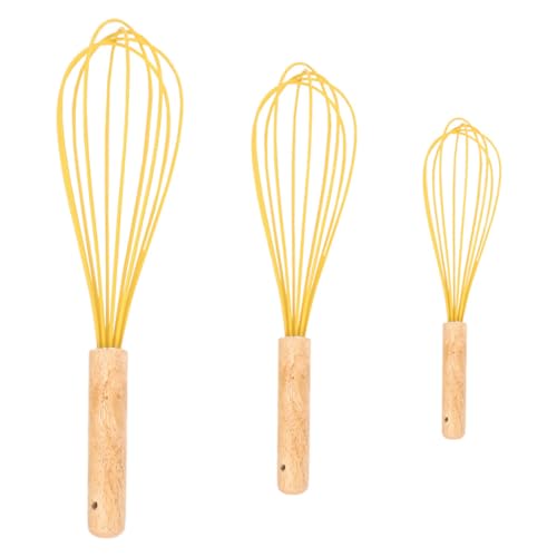 MOLUCKFU 3 Stück Silikon Ei Schneebesen Teilig Klein Mittel Groß mit Holzgriff Küchengerät zum Rühren und von Teig und Sahne für Zuhause Hotel und Restaurant MOLUCKFU 3 Stück Silikon Ei Schneebesen Teilig Klein Mittel Groß mit Holzgriff Küchengerät zum Rühren und von Teig und Sahne für Zuhause Hotel und Restaurant von MOLUCKFU