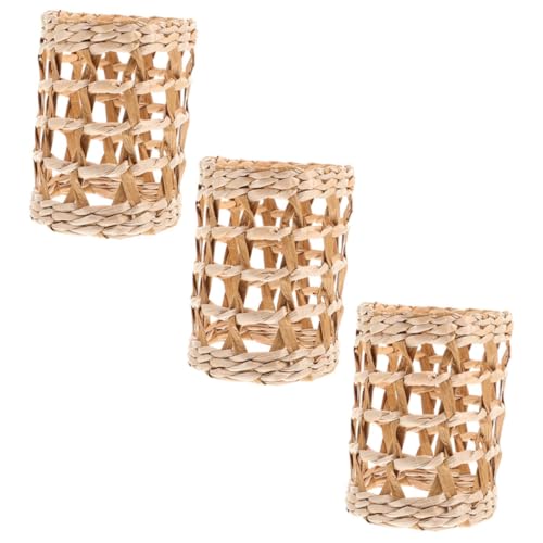 MOLUCKFU 3 Stück Teiliges Handgewebte Strohhülle für Glasflaschen und Trinkbecher Hitzebeständig Bruchsicher Dekorativer und Natürlicher Flaschenhalter für Haushalt und Büro MOLUCKFU 3 Stück Teiliges Handgewebte Strohhülle für Glasflaschen und Trinkbecher Hitzebeständig Bruchsicher Dekorativer und Natürlicher Flaschenhalter für Haushalt und Büro von MOLUCKFU