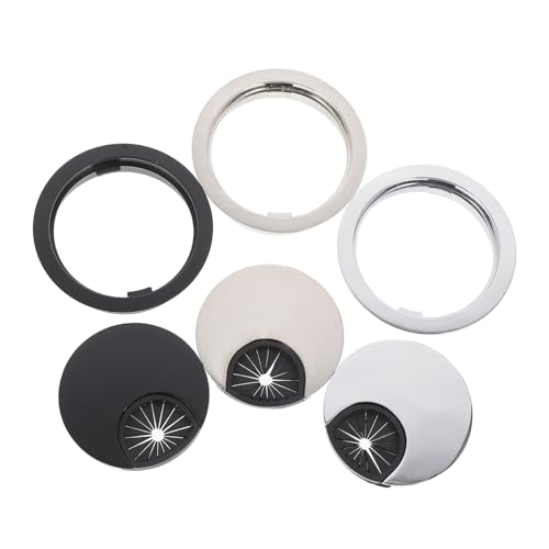 MOLUCKFU 3St Anschlusskasten Anschlusskasten Stecker Ösen Kabelbinder für Computer kabeldurchführung für Schreibtisch bürotisch zubehör Drahtlochabdeckung Kabellochdeckel Zinklegierung von MOLUCKFU