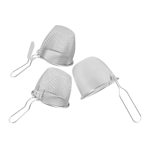 MOLUCKFU 3Stücke Teiliges Mesh Sieb für Hot Pot und Nudeln Praktischer Küchensieb mit Einzigartigem Design Rostfrei und Leicht zum Abtropfen und Waschen von Gemüse von MOLUCKFU