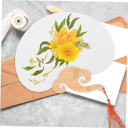 MOLUCKFU 4 Stück Handgefertigte Doppelseitige Dicke Xuan Papier Fächer mit Langem Griff Leichte Diy Faltfächer für Handmalerei und Kalligraphie als für Familie und Freunde MOLUCKFU 4 Stück Handgefertigte Doppelseitige Dicke Xuan Papier Fächer mit Langem Griff Leichte Diy Faltfächer für Handmalerei und Kalligraphie als für Familie und Freunde von MOLUCKFU