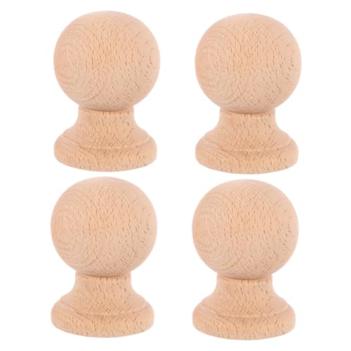 MOLUCKFU 4 Stück Kleine Holz Finials aus Handgeschnitzte Dekorative Möbelverzierungen Vielseitig für Gardinenstangen Regale und Betthäupter Stabile Rustikale Holzornamente Khaki MOLUCKFU 4 Stück Kleine Holz Finials aus Handgeschnitzte Dekorative Möbelverzierungen Vielseitig für Gardinenstangen Regale und Betthäupter Stabile Rustikale Holzornamente Khaki von MOLUCKFU