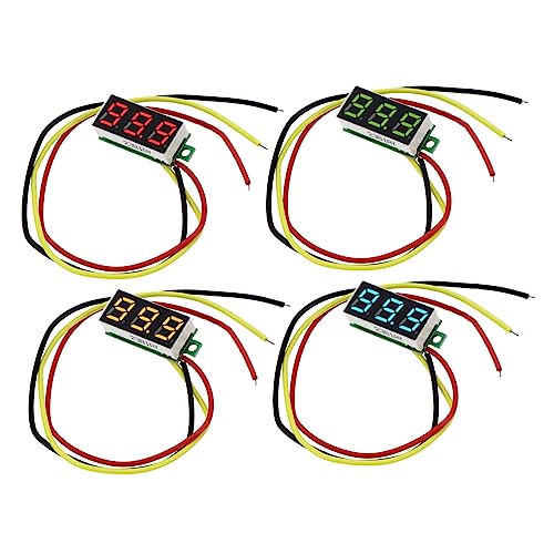 MOLUCKFU 4 Stück Teiliges Digitales Motorrad Batterie Voltmeter Dc mit Farbiger Anzeige Professioneller Tragbarer Batteriespannungsanzeiger zur Zuverlässigen Überwachung MOLUCKFU 4 Stück Teiliges Digitales Motorrad Batterie Voltmeter Dc mit Farbiger Anzeige Professioneller Tragbarer Batteriespannungsanzeiger zur Zuverlässigen Überwachung von MOLUCKFU
