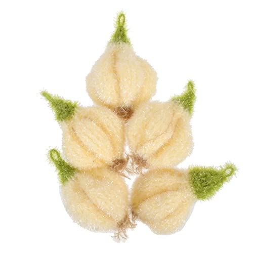 MOLUCKFU 5 Stücke Cartoon Obst Acryl Geschirrtuch Set Knoblauch Küche Wesentliche Waschen Schwamm von MOLUCKFU