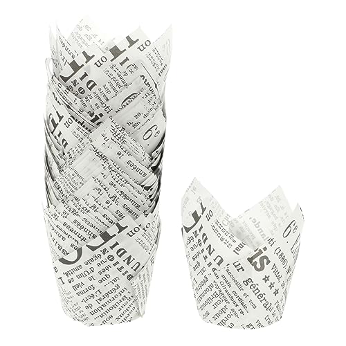 MOLUCKFU 50stücke Pack Hitzebeständige Papier Kuchen Verpackung Becher Mit Blumenform Für Cupcakes Muffins Pralinen Und von MOLUCKFU