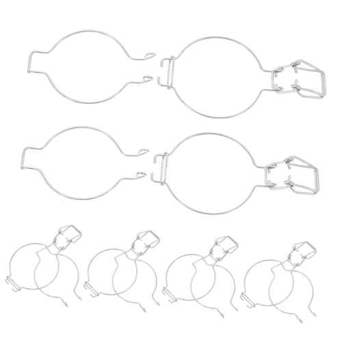 MOLUCKFU 6 Stück Teiliges Drahtklammern für Weithalsgläser Luftdichte Verschlussclips mit Auslaufsicherer Dichtung zur Sicheren Befestigung von Einmachgläsern und Vorratsbehältern von MOLUCKFU