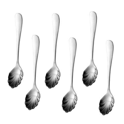 MOLUCKFU 6 Stück Teiliges Edelstahl Kaffeelöffel mit Blumenform Eleganter Rührlöffel Spülmaschinenfest Feine Verarbeitung Stilvoller Dessertlöffel für Haushalt Milchtee Bargebrauch MOLUCKFU 6 Stück Teiliges Edelstahl Kaffeelöffel mit Blumenform Eleganter Rührlöffel Spülmaschinenfest Feine Verarbeitung Stilvoller Dessertlöffel für Haushalt Milchtee Bargebrauch von MOLUCKFU