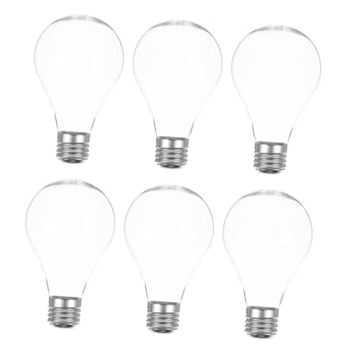 MOLUCKFU 6st Transparente Simulationsglühbirne Extra Wand Lichtkugel Schraube Glühbirne Lüfter Tisch Dekorativ Weißglühend Lichter Led Glühbirnen Im Freien Standard Silver Das Haustier von MOLUCKFU