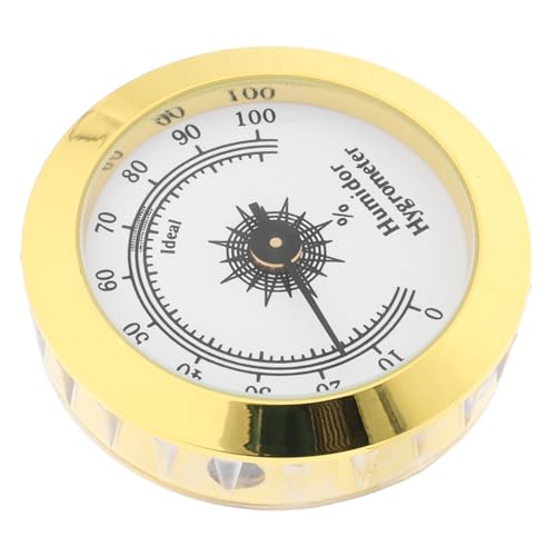 MOLUCKFU Analoger Hygrometer für Zigarren Teeboxen Präzise Luftfeuchtigkeitsmessung Goldfarbene Einfassung Geeignet für Humidor Teelagerung und Gewächshaus Zuverlässiges MOLUCKFU Analoger Hygrometer für Zigarren Teeboxen Präzise Luftfeuchtigkeitsmessung Goldfarbene Einfassung Geeignet für Humidor Teelagerung und Gewächshaus Zuverlässiges von MOLUCKFU