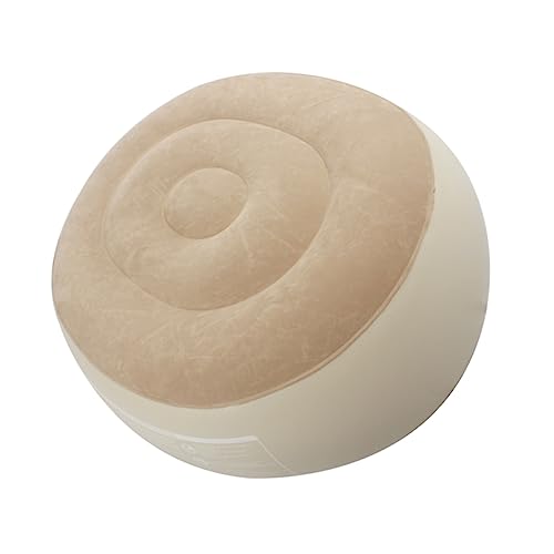 MOLUCKFU Aufblasbare Pflanzvelour Bezogene Fußstütze Kompakt Tragbar für Outdoor Flugzeug und Zug Bequeme Sitzgelegenheit für Reisen Praktische Aufblasbare Fußbank Leicht zu Verstauen und von MOLUCKFU